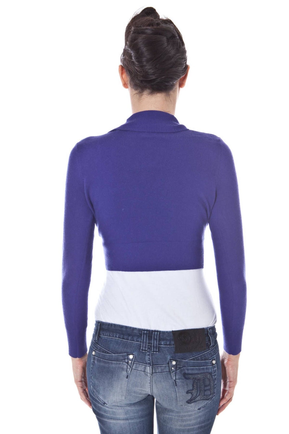 DATCH LONG SLEEVE SHIRRED TOP PURPLE WOMAN