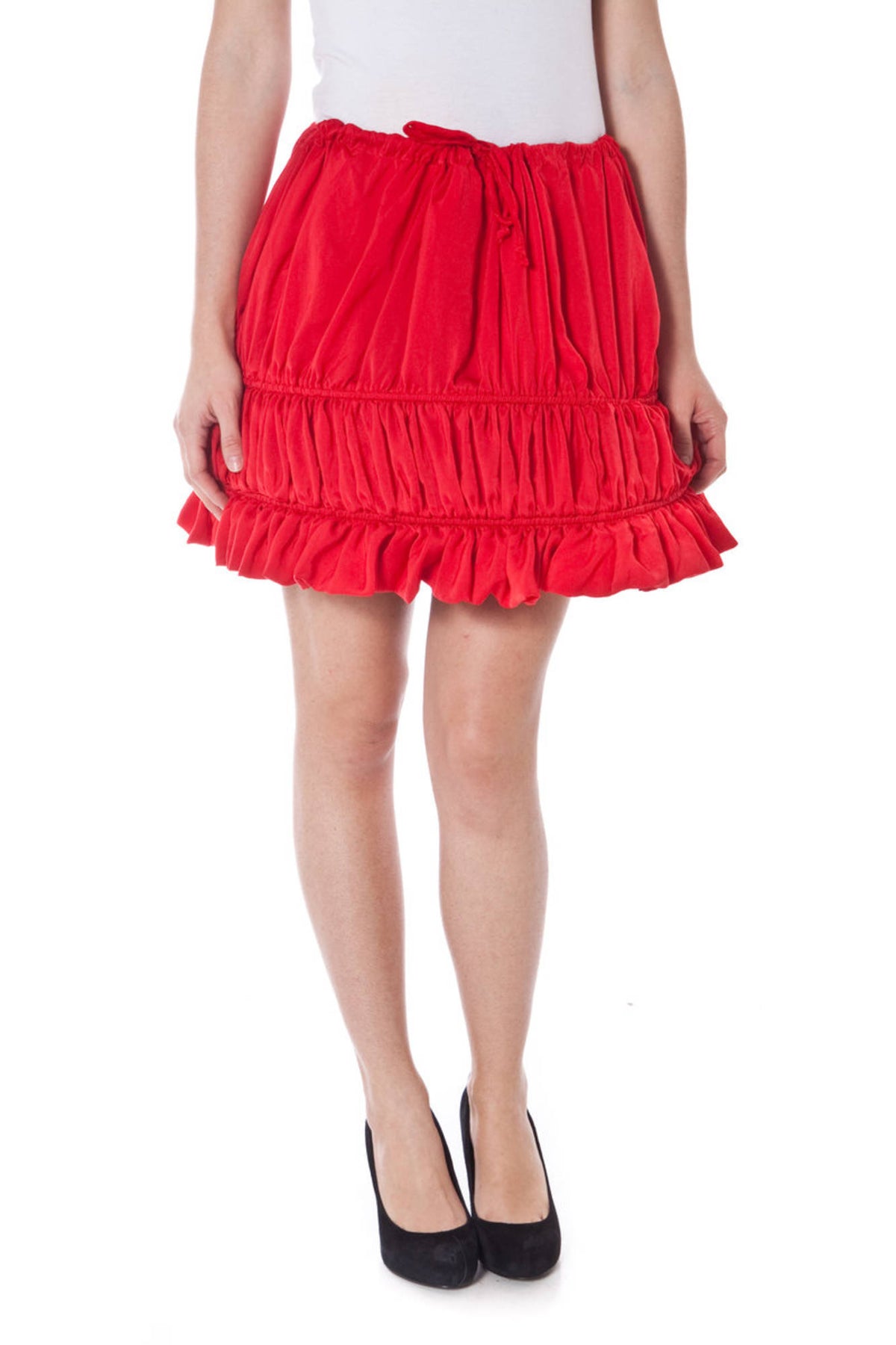 DENNY ROSE WOMEN'S SHORT SKIRT RED