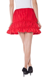 DENNY ROSE WOMEN'S SHORT SKIRT RED