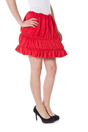 DENNY ROSE WOMEN'S SHORT SKIRT RED