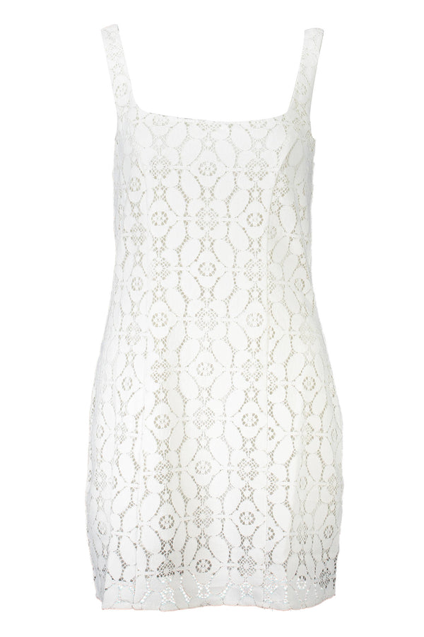 VESTIDO CURTO FEMININO DESIGUAL BRANCO