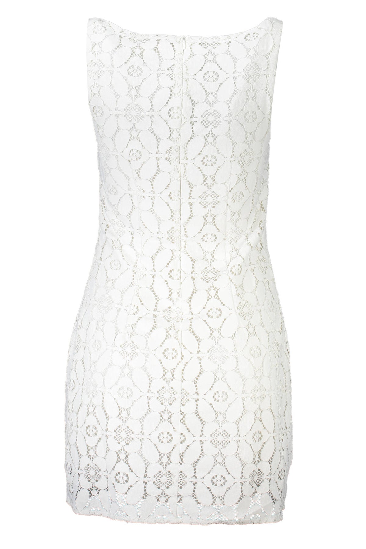 VESTIDO CURTO COM FECHO DESIGUAL MULHER BRANCO