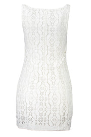 VESTIDO CURTO COM FECHO DESIGUAL MULHER BRANCO