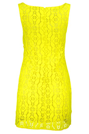 YELLOW WOMAN'S UNEVEN SHORT DRESS