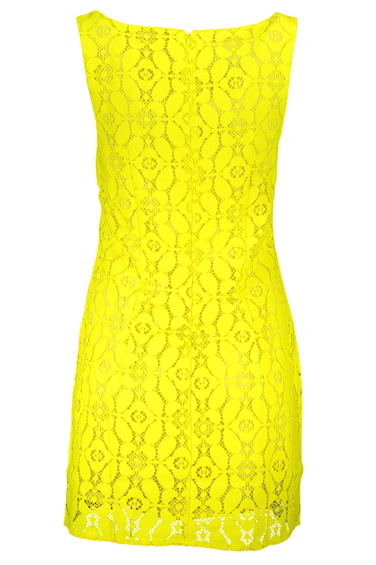 YELLOW WOMAN'S UNEVEN SHORT DRESS