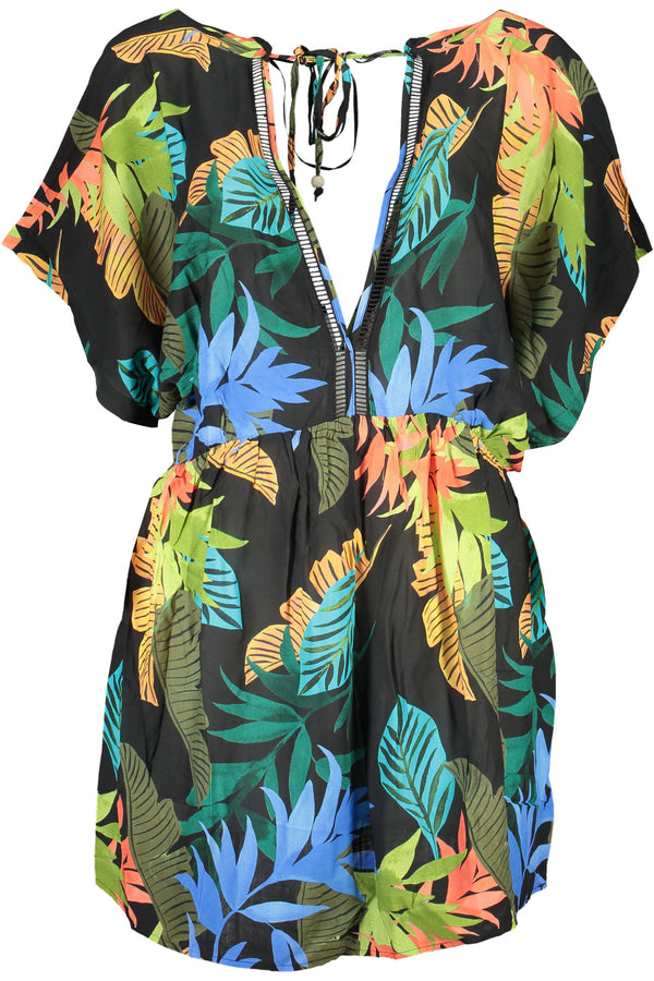 VESTIDO CURTO FEMININO DESIGUAL PRETO