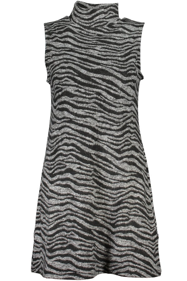 VESTIDO CURTO FEMININO DESIGUAL PRETO