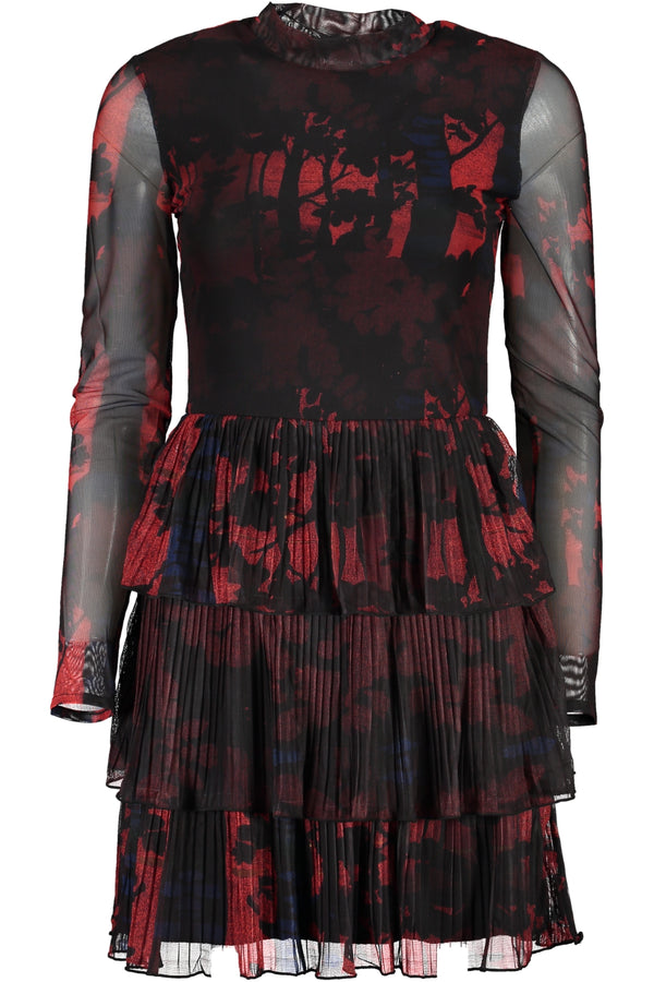 VESTIDO CURTO FEMININO DESIGUAL PRETO