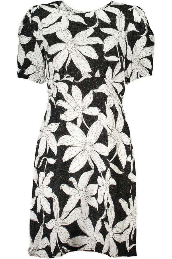 VESTIDO CURTO FEMININO DESIGUAL PRETO