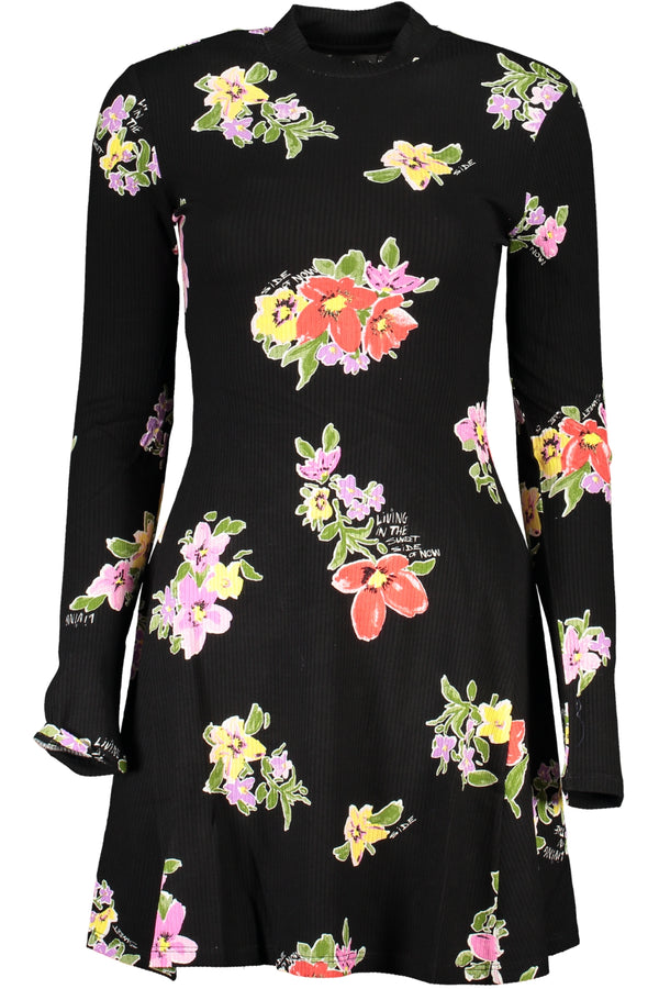 VESTIDO CURTO FEMININO DESIGUAL PRETO