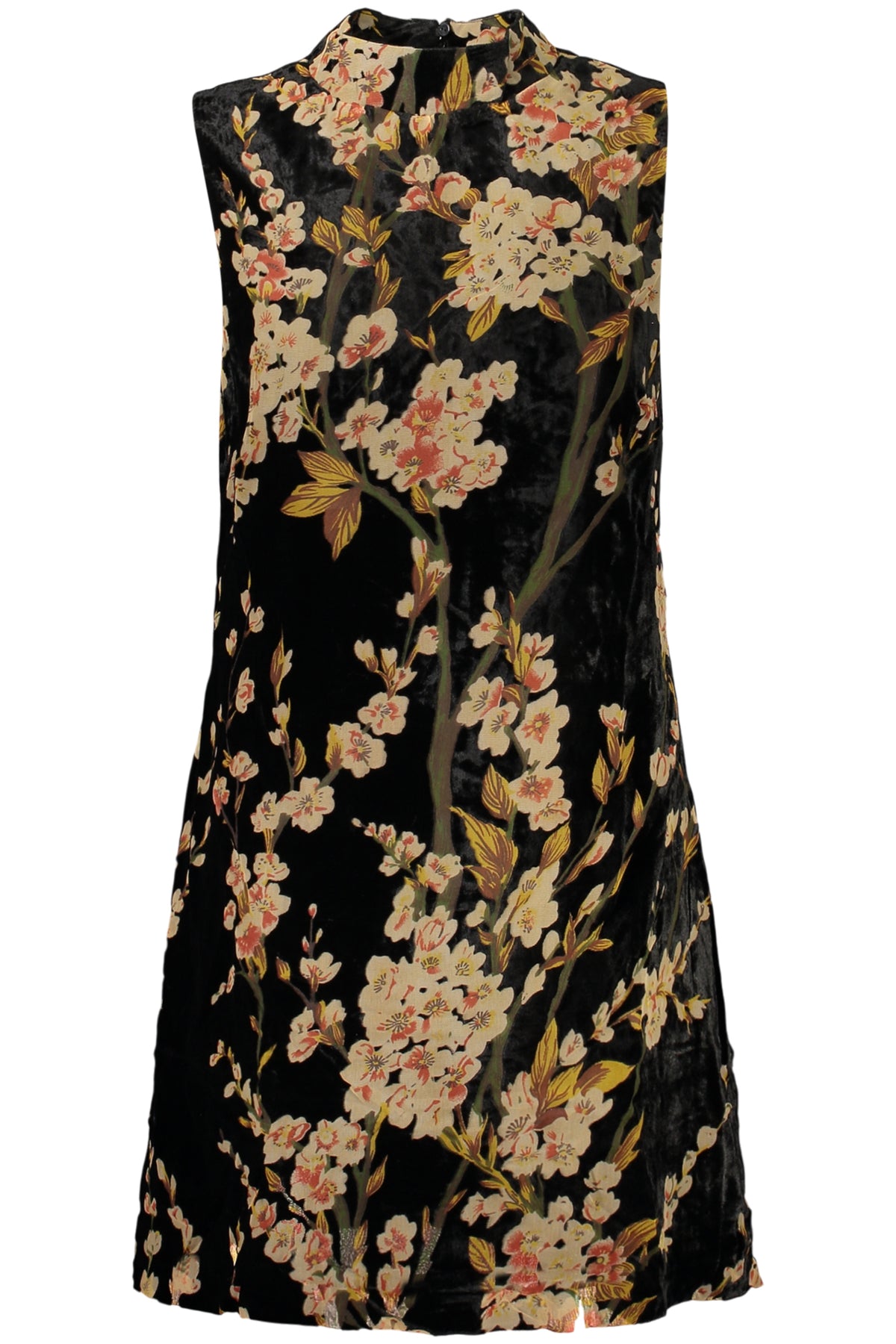 VESTIDO CURTO COM FECHO DESIGUAL MULHER PRETO