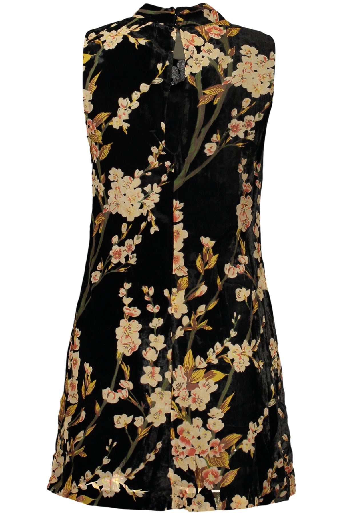 VESTIDO CURTO COM FECHO DESIGUAL MULHER PRETO