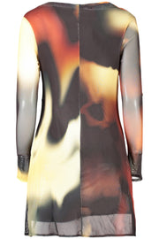 VESTIDO CURTO COM LOGÓTIPO DESIGUAL MULHER PRETO