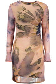 VESTIDO COM LOGÓTIPO DESIGUAL MULHER ROSA