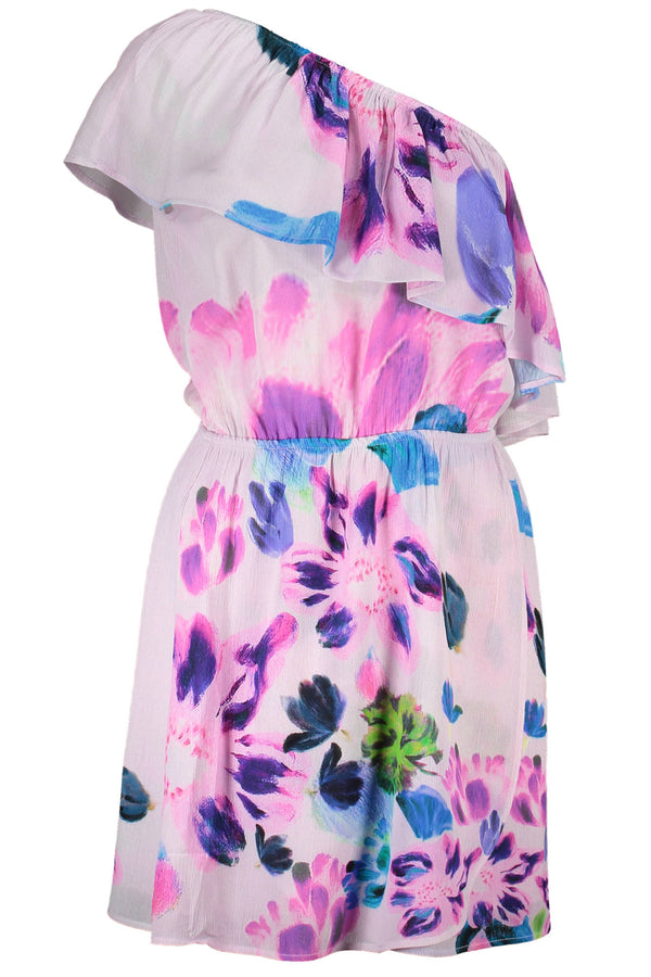VESTIDO CURTO MULHER ROSA DESIGUAL