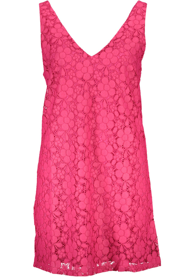 VESTIDO CURTO FEMININO DESIGUAL ROSA