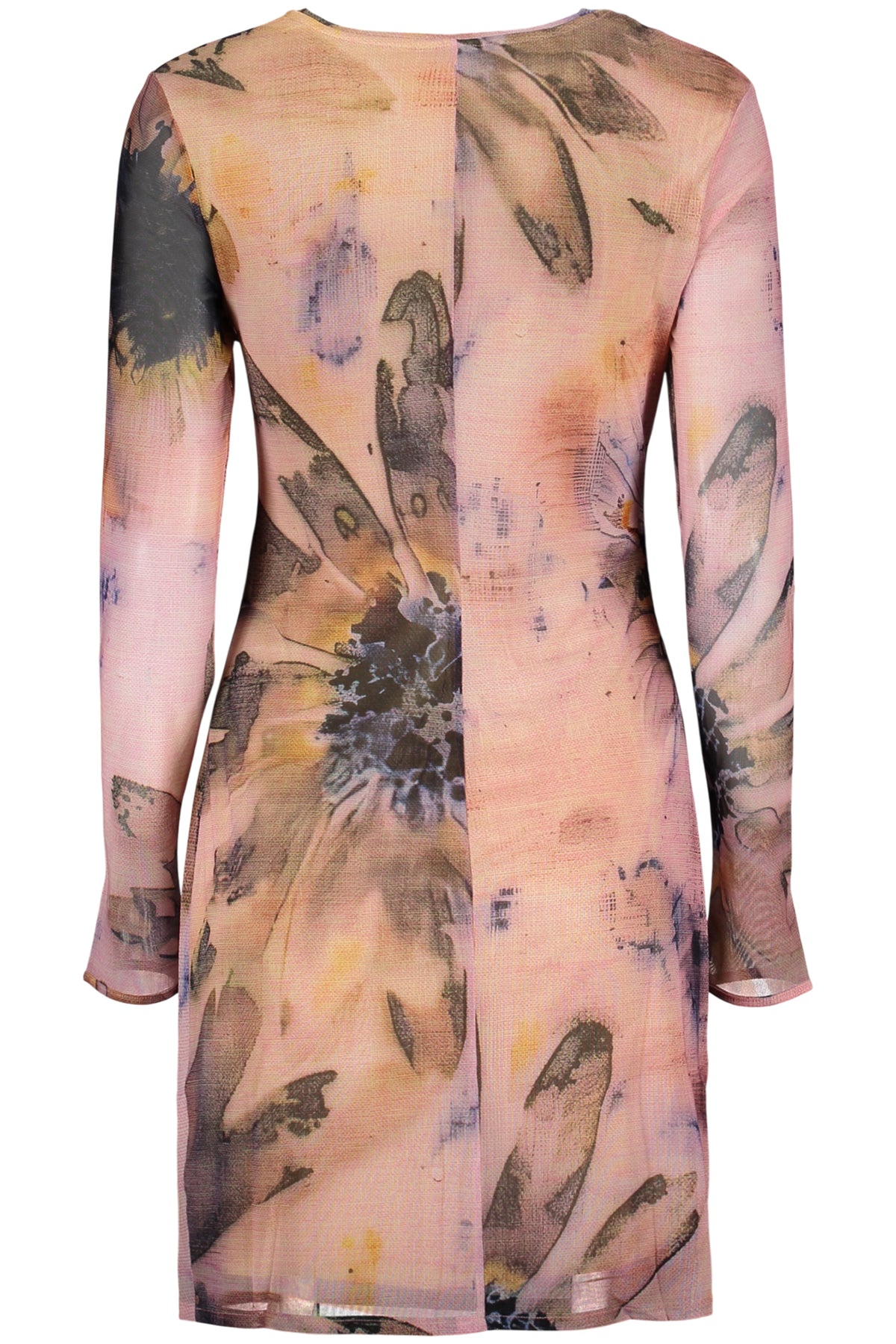 VESTIDO COM LOGÓTIPO DESIGUAL MULHER ROSA