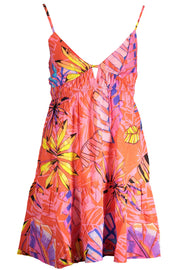 VESTIDO CURTO COM LOGÓTIPO DESIGUAL MULHER VERMELHO