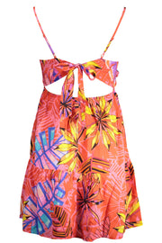 VESTIDO CURTO COM LOGÓTIPO DESIGUAL MULHER VERMELHO