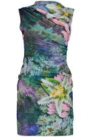 VESTIDO CURTO EM ALGODÃO DESIGUAL MULHER VERDE