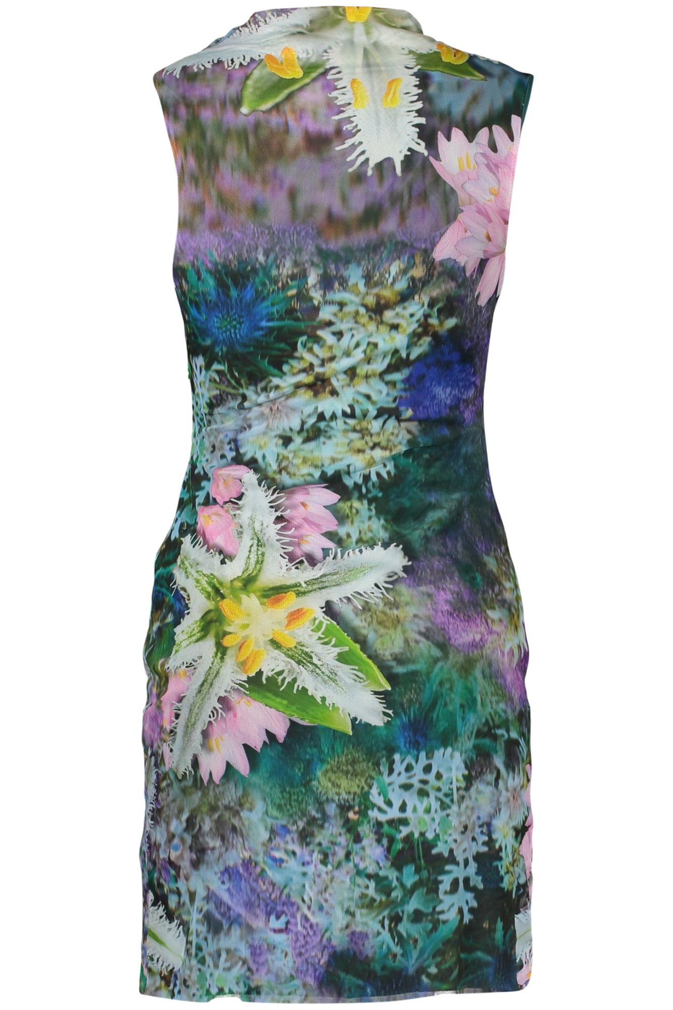VESTIDO CURTO EM ALGODÃO DESIGUAL MULHER VERDE