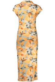 VESTIDO COM ESTAMPADO DESIGUAL MULHER LARANJA