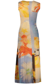 VESTIDO COM LOGÓTIPO DESIGUAL MULHER AZUL CLARO