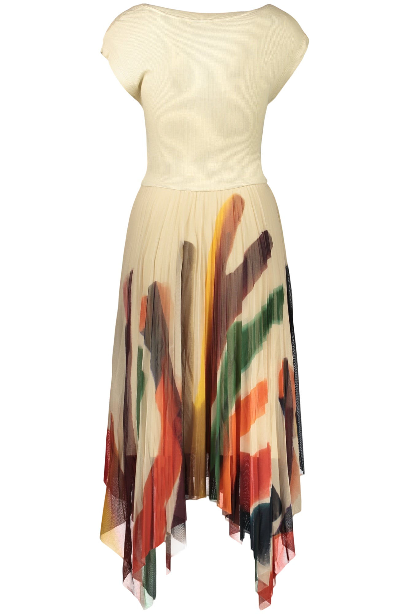VESTIDO COM LOGÓTIPO DESIGUAL MULHER BEGE
