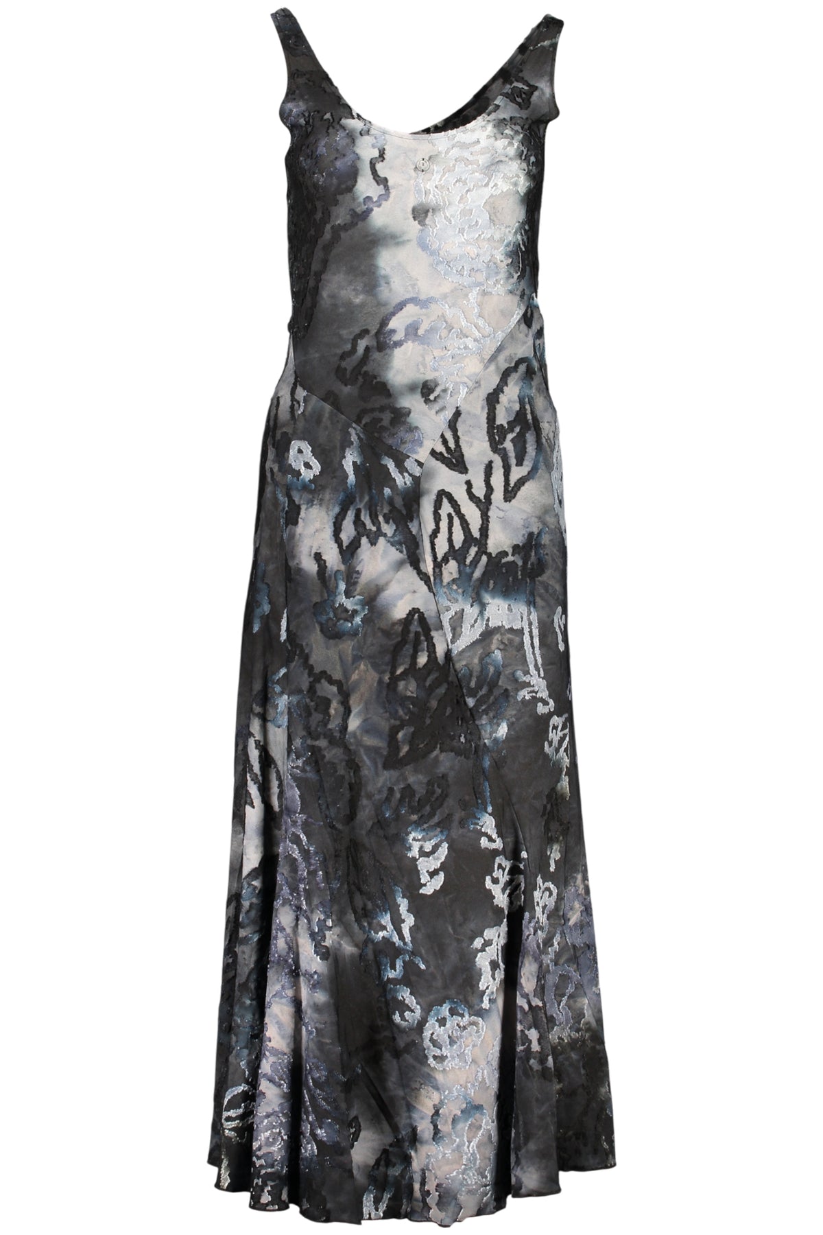 VESTIDO COM LOGÓTIPO DESIGUAL MULHER AZUL