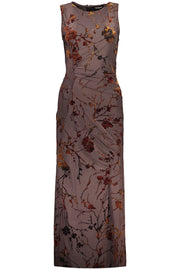 VESTIDO COM FECHO DESIGUAL MULHER CASTANHO