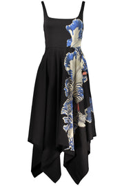 VESTIDO EM ALGODÃO DESIGUAL MULHER PRETO