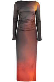 VESTIDO COM LOGÓTIPO DESIGUAL MULHER PRETO