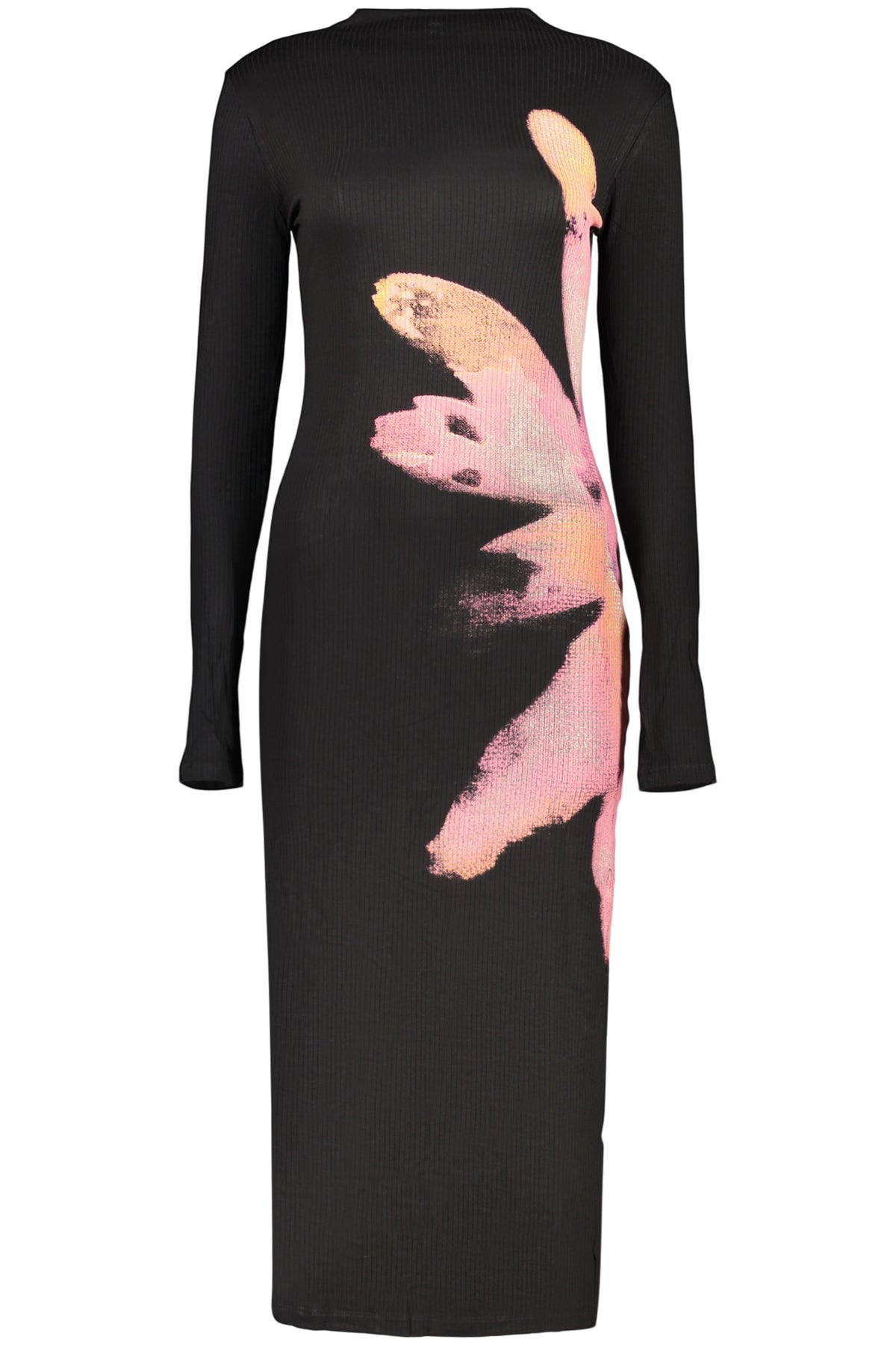VESTIDO COM LOGÓTIPO DESIGUAL MULHER PRETO