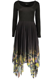 VESTIDO COM LOGÓTIPO DESIGUAL MULHER PRETO