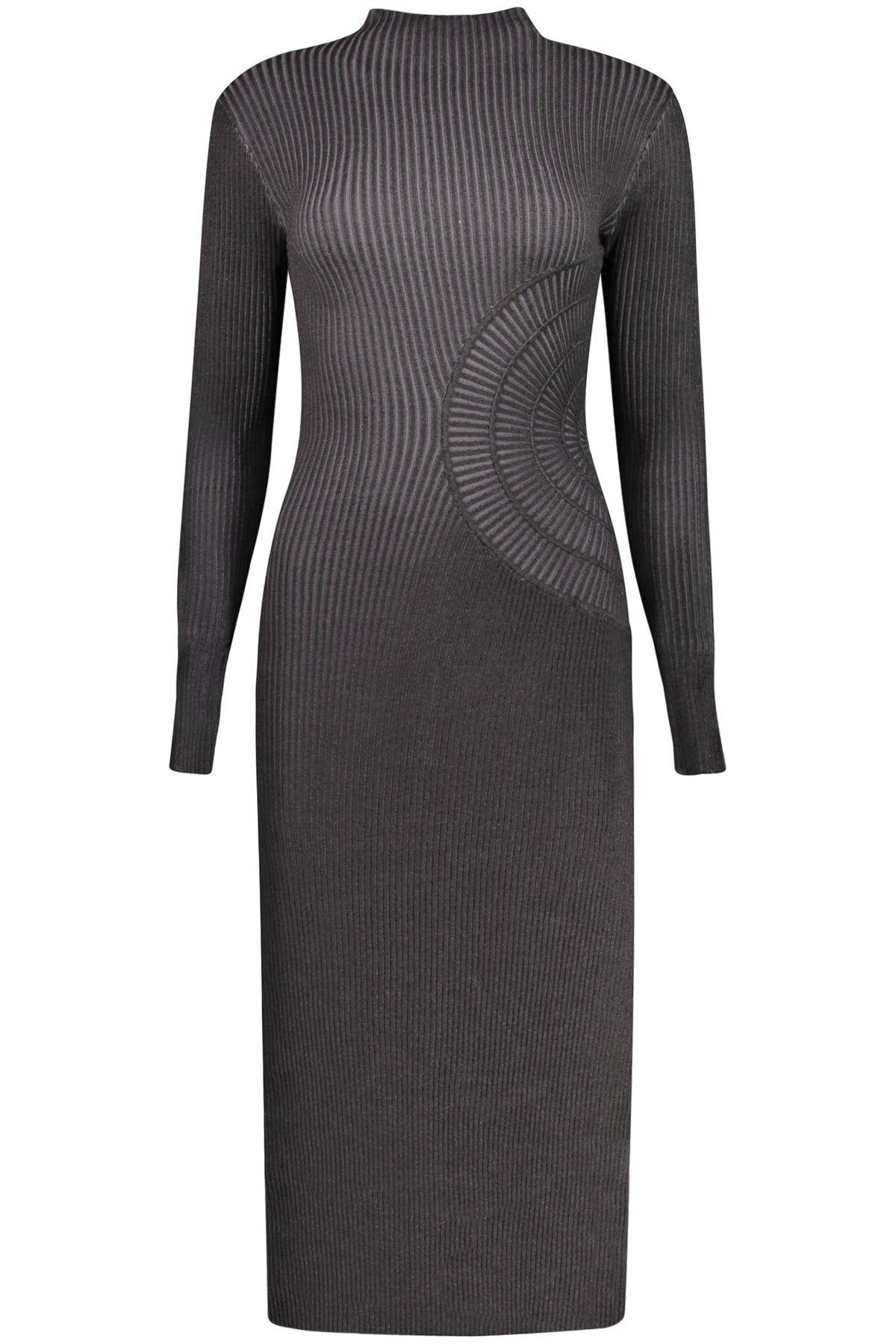 VESTIDO COM LOGÓTIPO DESIGUAL MULHER PRETO