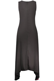VESTIDO COM ESTAMPADO DESIGUAL MULHER PRETO