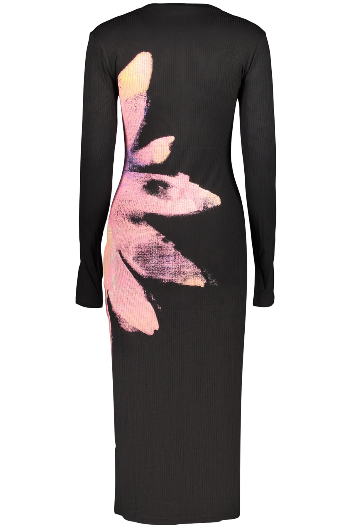 VESTIDO COM LOGÓTIPO DESIGUAL MULHER PRETO
