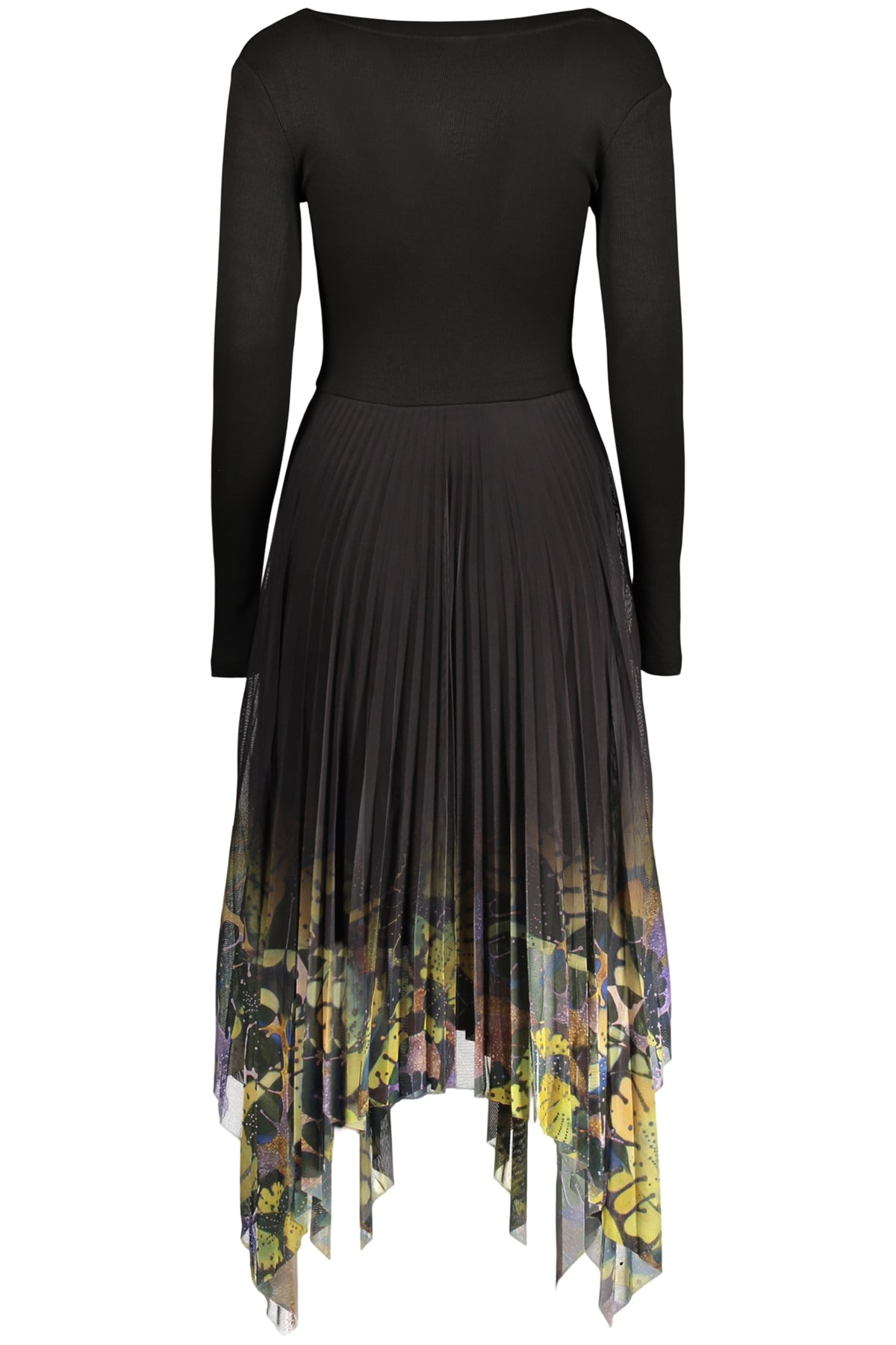 VESTIDO COM LOGÓTIPO DESIGUAL MULHER PRETO