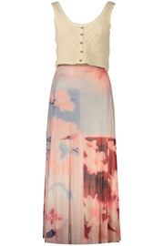 TOP DE ALÇAS COM LOGÓTIPO DESIGUAL MULHER ROSA