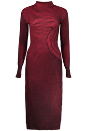 VESTIDO COM LOGÓTIPO DESIGUAL MULHER VERMELHO