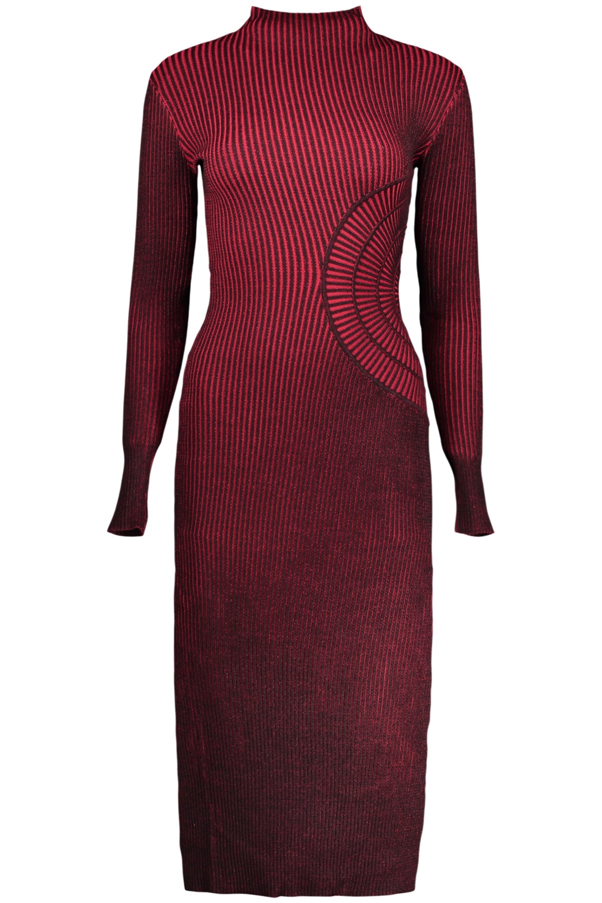 VESTIDO COM LOGÓTIPO DESIGUAL MULHER VERMELHO