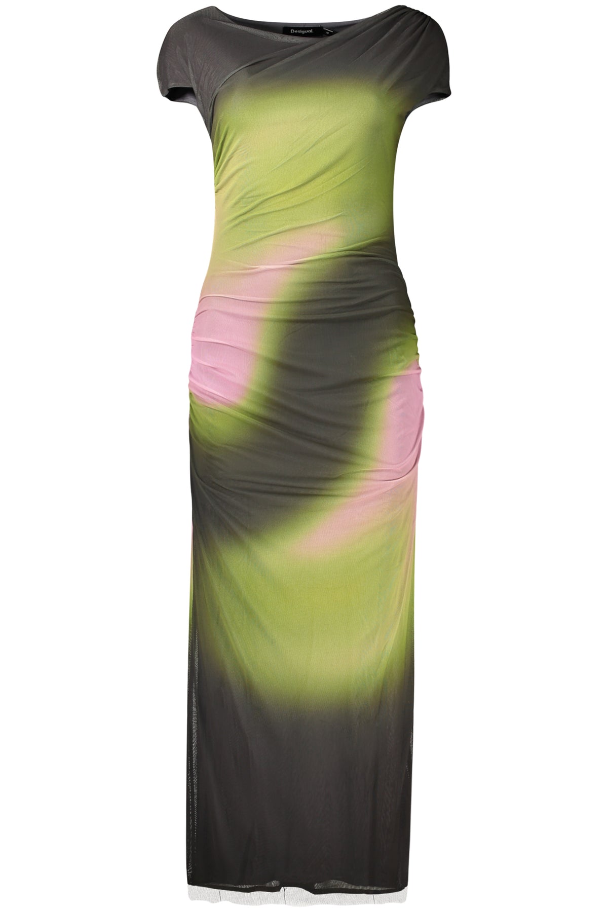 VESTIDO COM LOGÓTIPO DESIGUAL MULHER VERDE