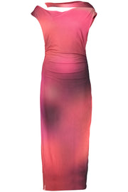 VESTIDO COM LOGÓTIPO DESIGUAL MULHER ROXO