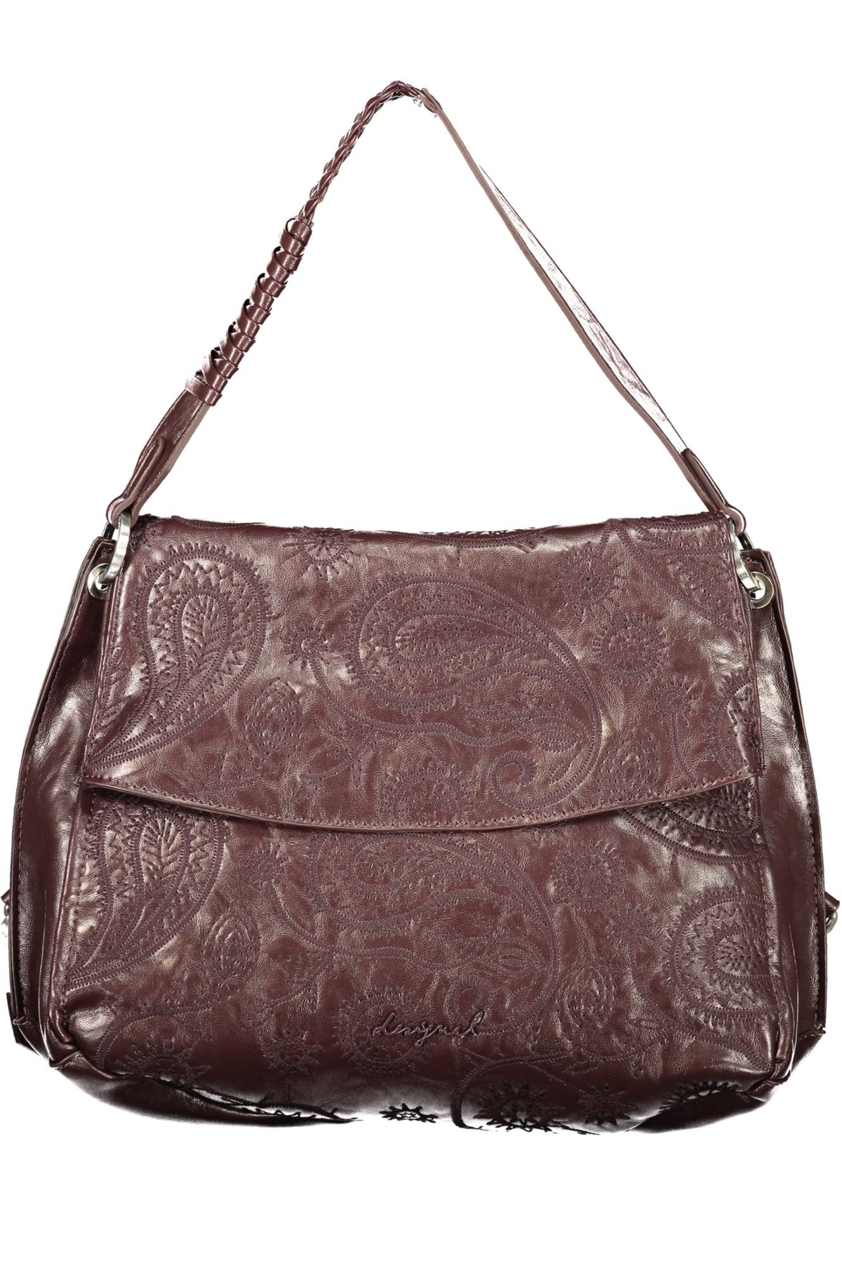 MALA COM BORDADO DESIGUAL MULHER CASTANHA