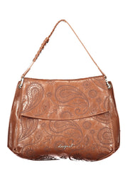 MALA COM BORDADO DESIGUAL MULHER CASTANHA