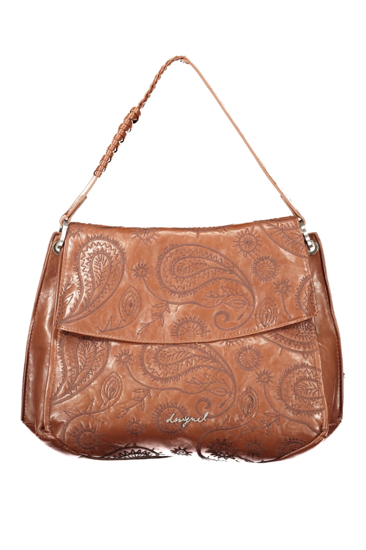 MALA COM BORDADO DESIGUAL MULHER CASTANHA