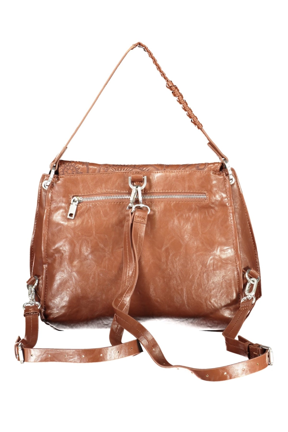 MALA COM BORDADO DESIGUAL MULHER CASTANHA