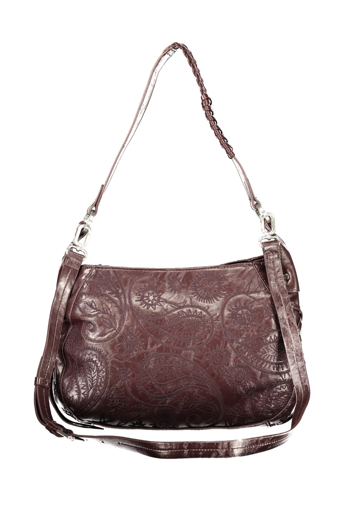 MALA COM BORDADO DESIGUAL MULHER CASTANHA