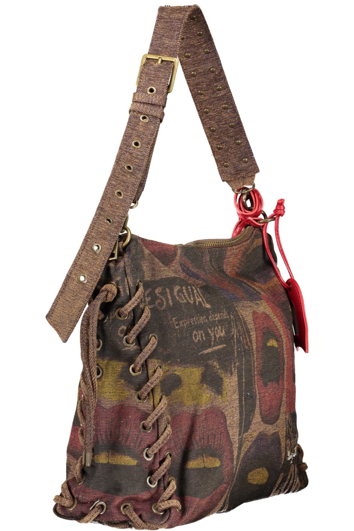 MALA EM ALGODÃO DESIGUAL MULHER CASTANHA