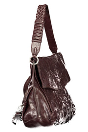 MALA COM BORDADO DESIGUAL MULHER CASTANHA